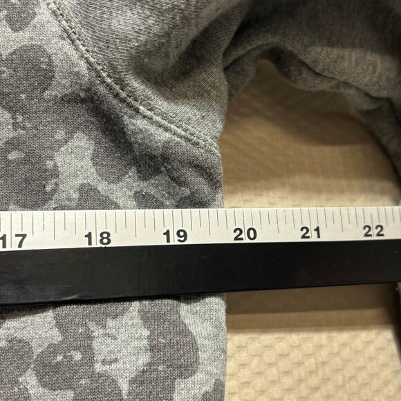 Banana Republic M Gray Floral Animal Print Sweatshirt Crewneck Zip Sides - Picture 8 of 10